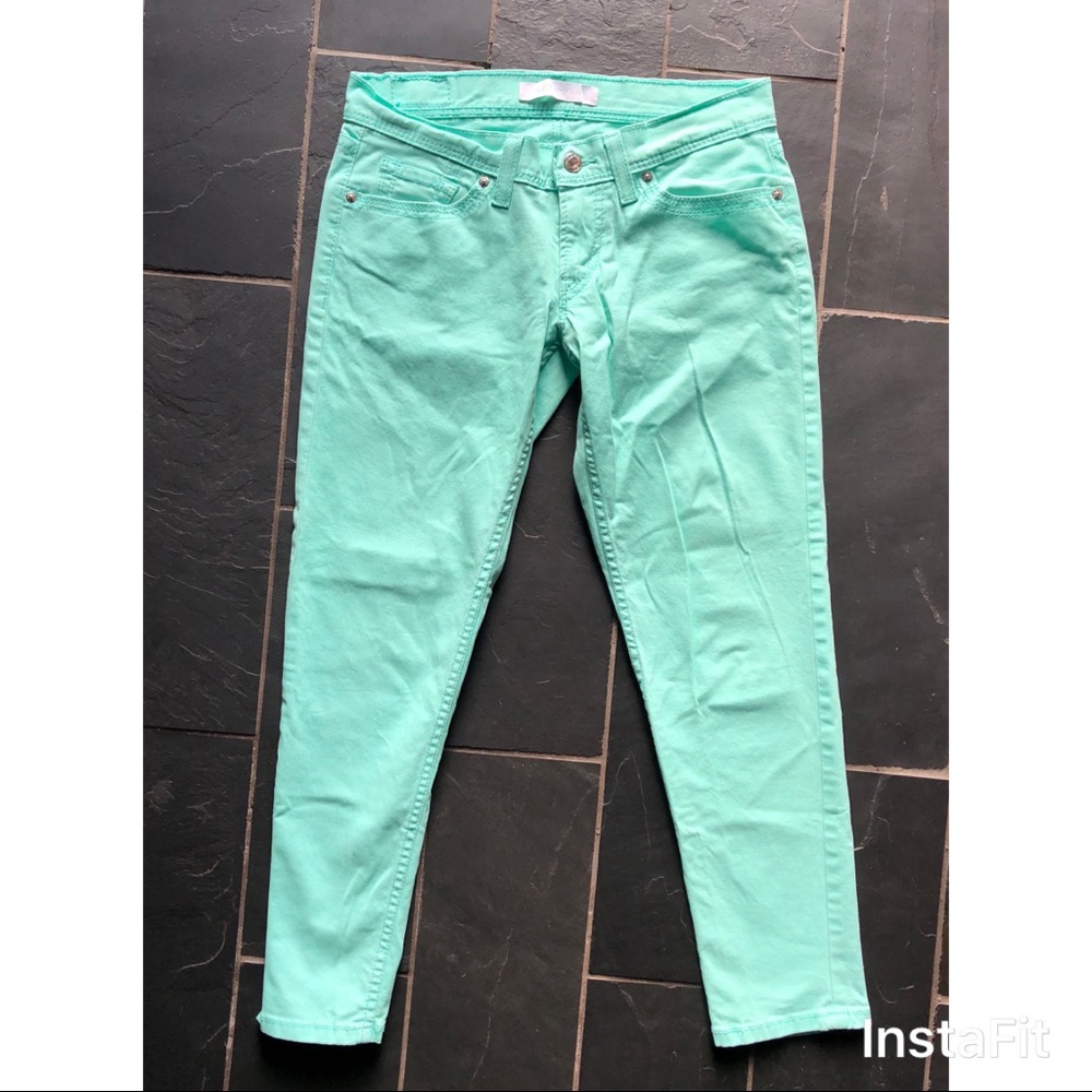 Levi's 524 Super Low Mint Skinny Crop Pants